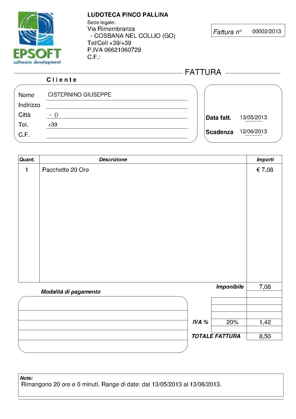 Gestione fatturazione Software Ludoteca, Asili Nido e Baby Barking