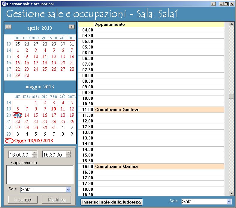 Gestione sale compleanni Software Ludoteca, Asili Nido e Baby Barking